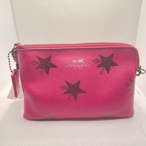 QB Cranberry Coach pink star wristlet